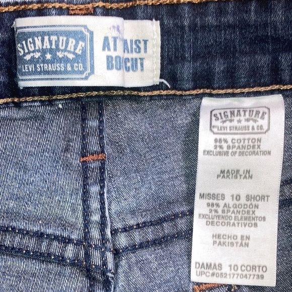 Womens 10x30 Signature Levi’s At Waist Bootcut Dark Wash Jeans - Picture 4 of 11